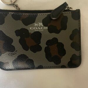 Coach camouflage card holder and key chain